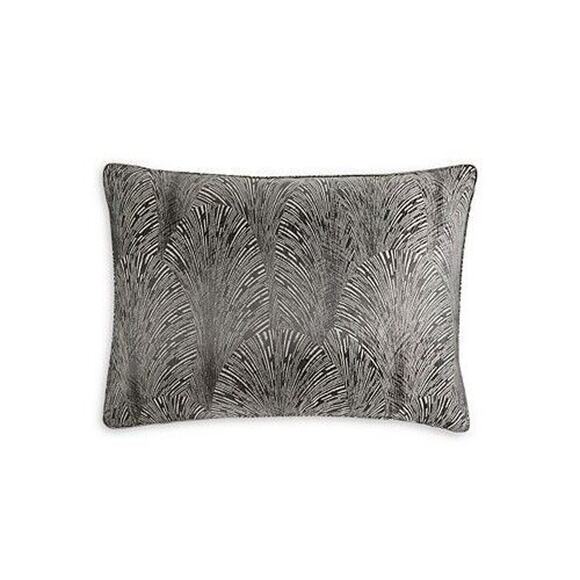 Hudson Park Deco Fan Collection Black/Metallic 28 x 20 Standard Pillow Sham - Picture 1 of 4